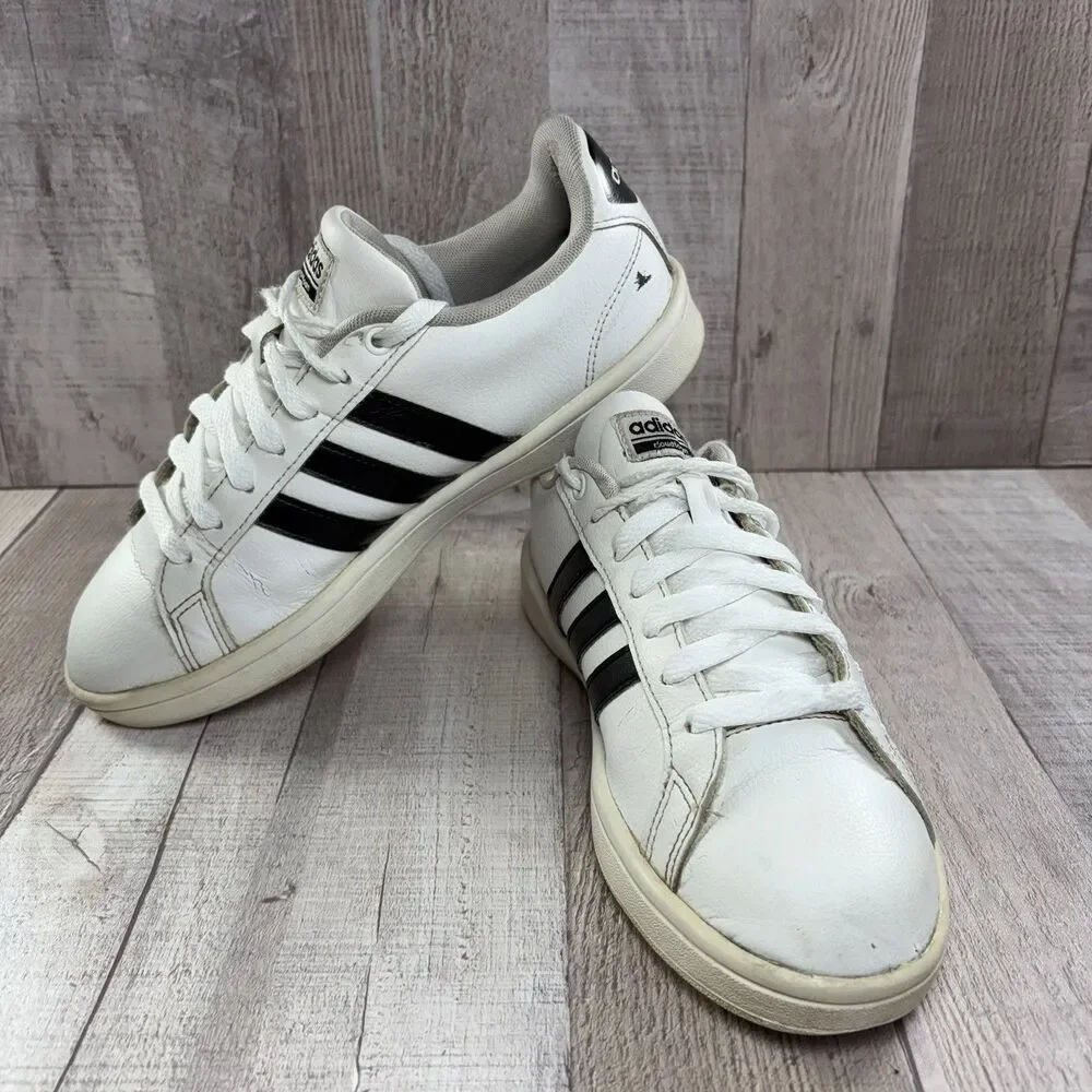 Adidas Cloudfoam Advantage Women's Size 7.5 Sneakers Athletic Shoes White Black